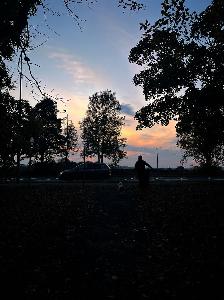 Relaxing evening routine with book