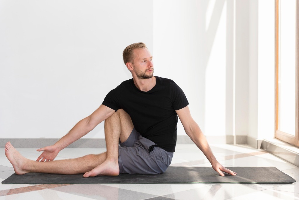 Seated spinal twist