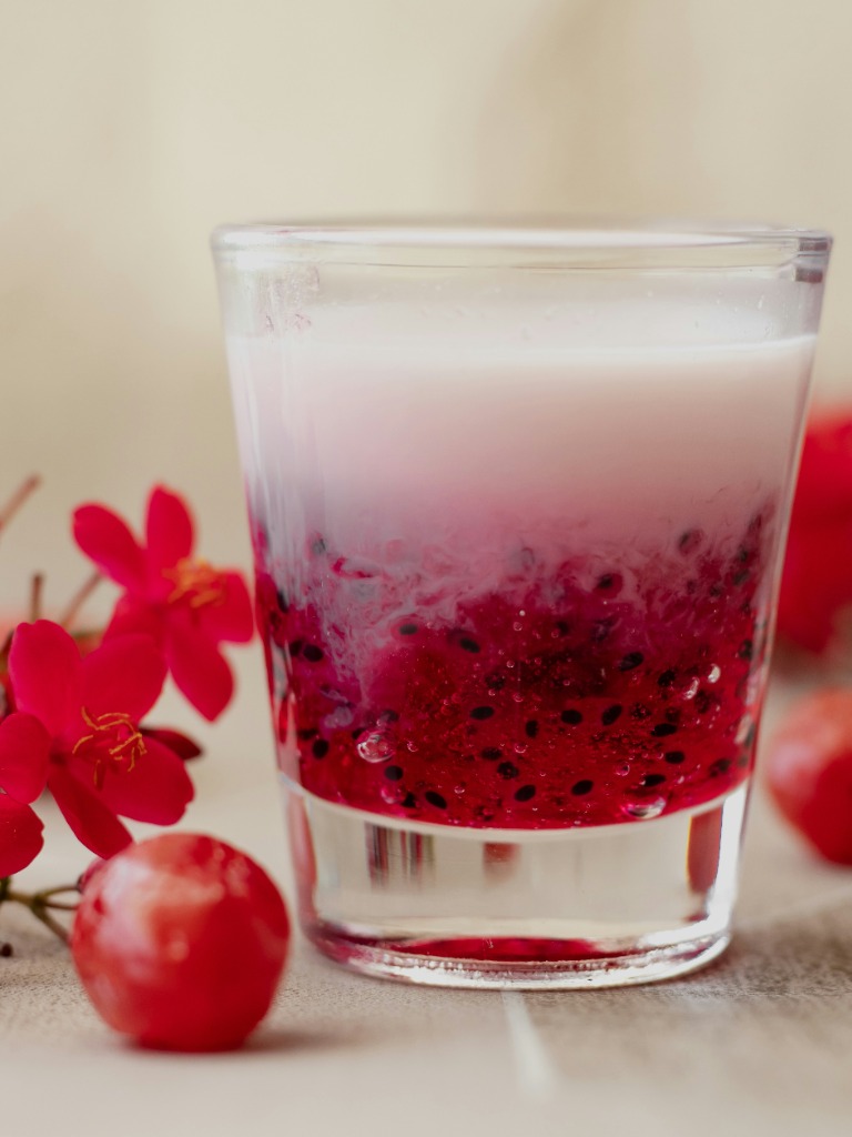 Glass of tart cherry juice